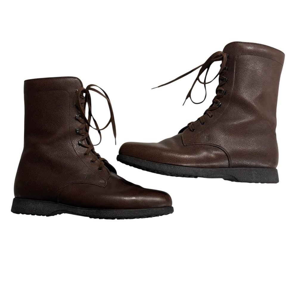 Tod's Women’s Brown Leather Lace Up Boots